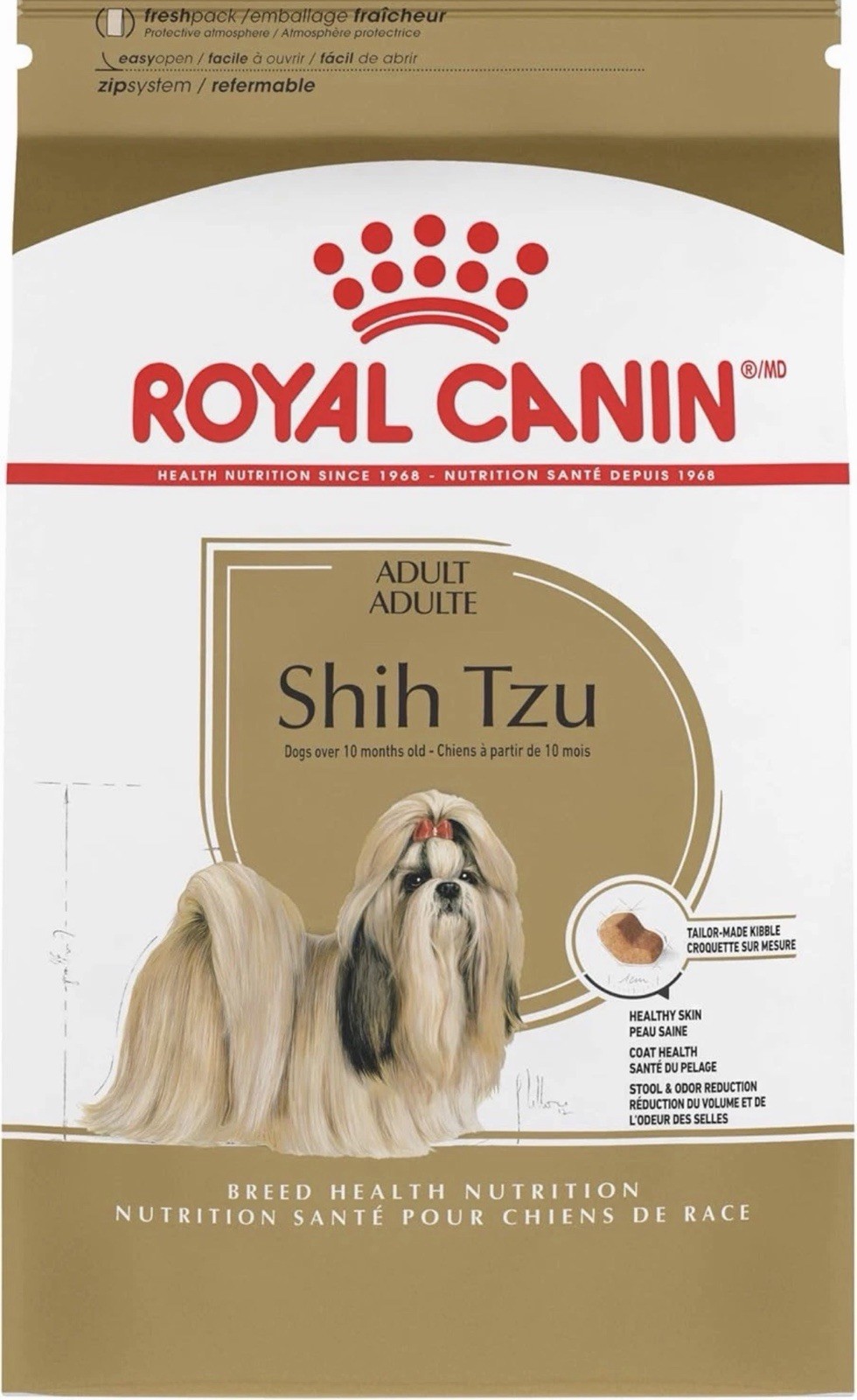 Royal Canin Shih Tzu Adult Breed Specific Dry Dog Food, 10 Lb Bag