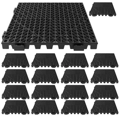 Tioncy 18 Stck. Bar Arbeitsplatte Zubehör ineinandergreifende Matten 12 x 12 Zoll Gummi - Bild 1 von 4