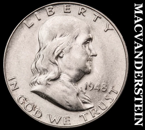 1948-D Franklin Half Dollar-Choice Gem Brilliant Unc ++++ No Reserve #G9852
