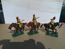 Authenticast HE, 3x Indian Army Skinners Horse Lancer, well painted lead 54mm