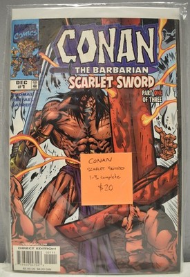 Conan The Barbarian Scarlet Sword 1-3 Complete Set Marvel Comics