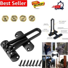 Door Reinforcement Lock Latch,Swing Bar Lock for Home Security,Front Door Loc...
