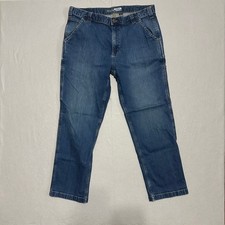 Carhartt Mens Relaxed Fit Carpenter Jeans Blue Denim 38x30 Work Pants Utility