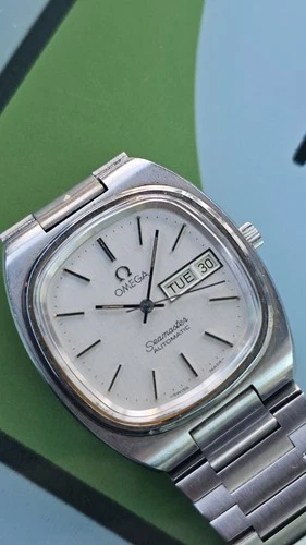 Vintage Omega Seamaster TV Dial Day-Date Cal.1020 Men's Automatic Watch 1980s