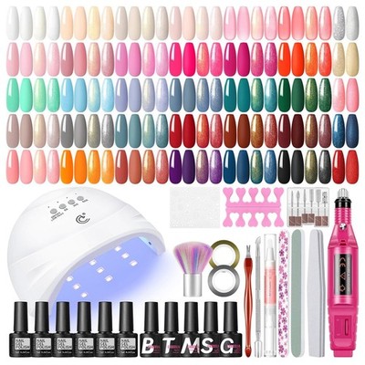 COSCELIA Gel Nail Polish Kit with U V light and Drill Starter Kit 35 Colors Gel