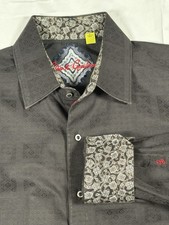 Robert Graham Black French Cuff Button Up Long Sleeve Men s Large