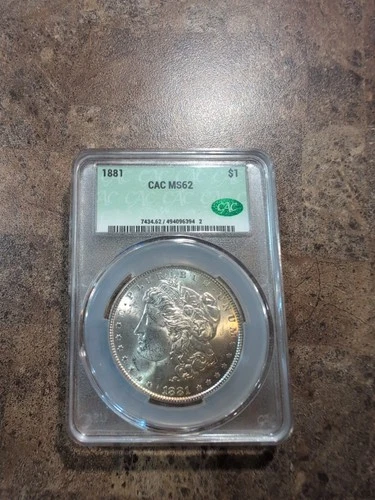 1881-P CAC MS62 $1 Morgan Silver Dollar Toned