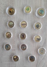 Lot 14 Pieces 1 Euros commémoratives colorisées collection Europe 