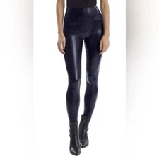 Commando Faux Python Navy Blue and Black Leggings size medium