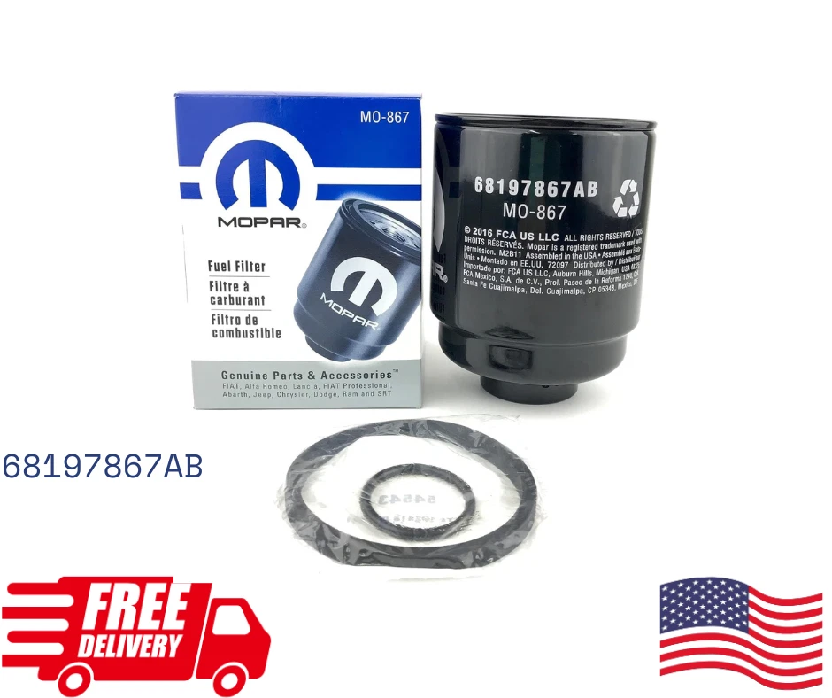 2013-2024 RAM 2500 3500 4500 5500 6,7 L diésel kit de filtro de combustible Mopar OEM Foto 3 de 4