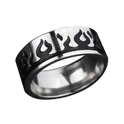 Fingerring Flammenring Schmuck Frauen Edelstahl Ring Girls Personalisierten