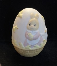 Vintage Ceramic Bisque Easter Egg Hand Painte...