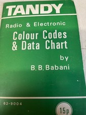 TANDY RADIO AND ELECTRONICS COLOUR CODES AND DATA CHART VINTAGE