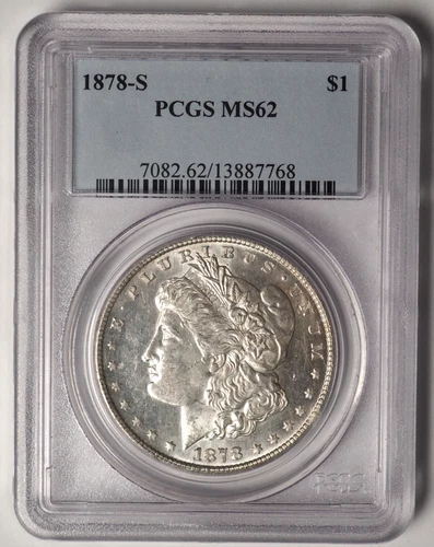 1878 S MORGAN Silver Dollar **PCGS MS62** FREE SHIPPING! G2078
