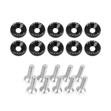 10PC M6 Fender Washer Bolt Kit Aluminum Alloy Anodized Car Engine Bay Dress Up