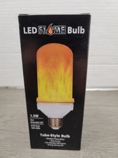EZ Illuminations LED Realistic Flame Tube Style Bulb 120V 1.5W NIB