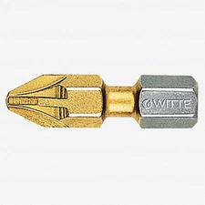 Witte Maxx Titanium-Nitride Bitflex Pozidriv Bit, #2 x 25mm