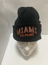 Miami Dolphins Hat Cap Knit Beanie Black Cuffed NFL Team Apparel