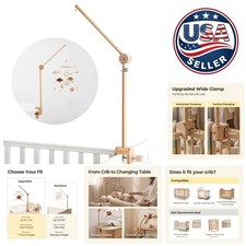 Chic Nursery Crib Mobile Arm - Adjustable, Lightweight  Easy Tool-Free Setup