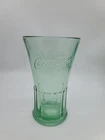 Vintage Libbey Green Coca Cola Flared Drinking Glass Large 16 oz Heavy Unused