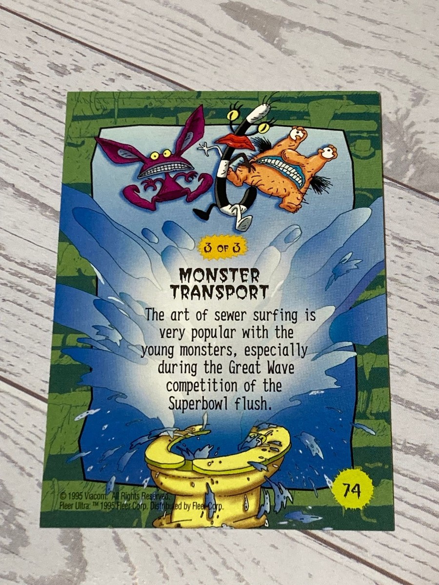 Fleer 1995 Aaahh Real Monsters Nickelodeon Trading Card #74 Sewer