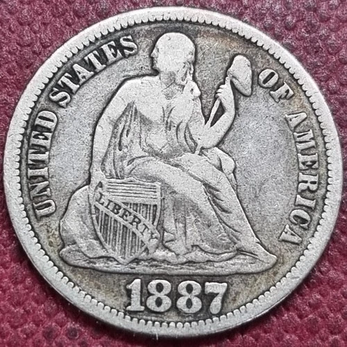 1887 S Seated Liberty Dime 10c Better Grade #99498