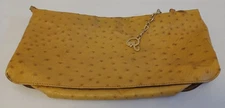 Francesco Biasia Vintage Tan Leather Clutch Purse Made in Italy