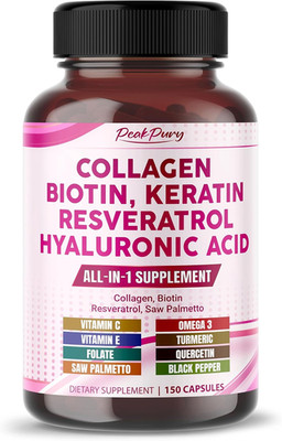 Collagen Biotin Resveratrol Saw Palmetto - Skin, Joint Health Support