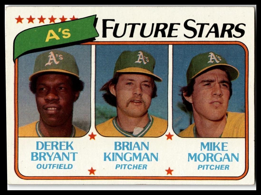1980 Topps #671 A's Future Stars (Derek Bryant / Brian Kingman / Mike Morgan)