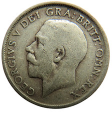 1918 King George V Silver Shilling Coin - Great Britain