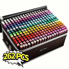 Alcohol Marker Pens Set 262pcs Dual Tip Art Markers for Drawing Coloring