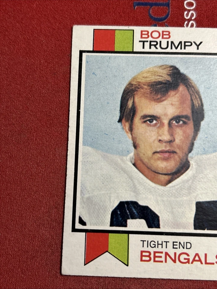 1973 Topps BOB TRUMPY #7  BENGALS Vintage Football Card  SHARP Corners Gem - Image 2 of 4