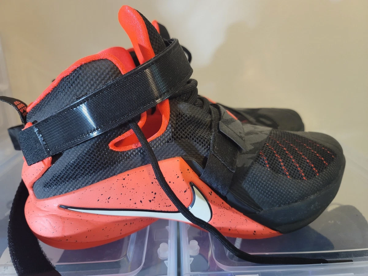 Nike LeBron Soldier 9 IX Gray Orange Black Mens Basketball Shoes 749490-008 Nike LeBron Soldier 9 Premium  main image 3