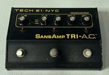 TECH21 NYC SansAmp TRI-AC TRI-A.C. Electric Guitar Effect Pedal Used Unit Only