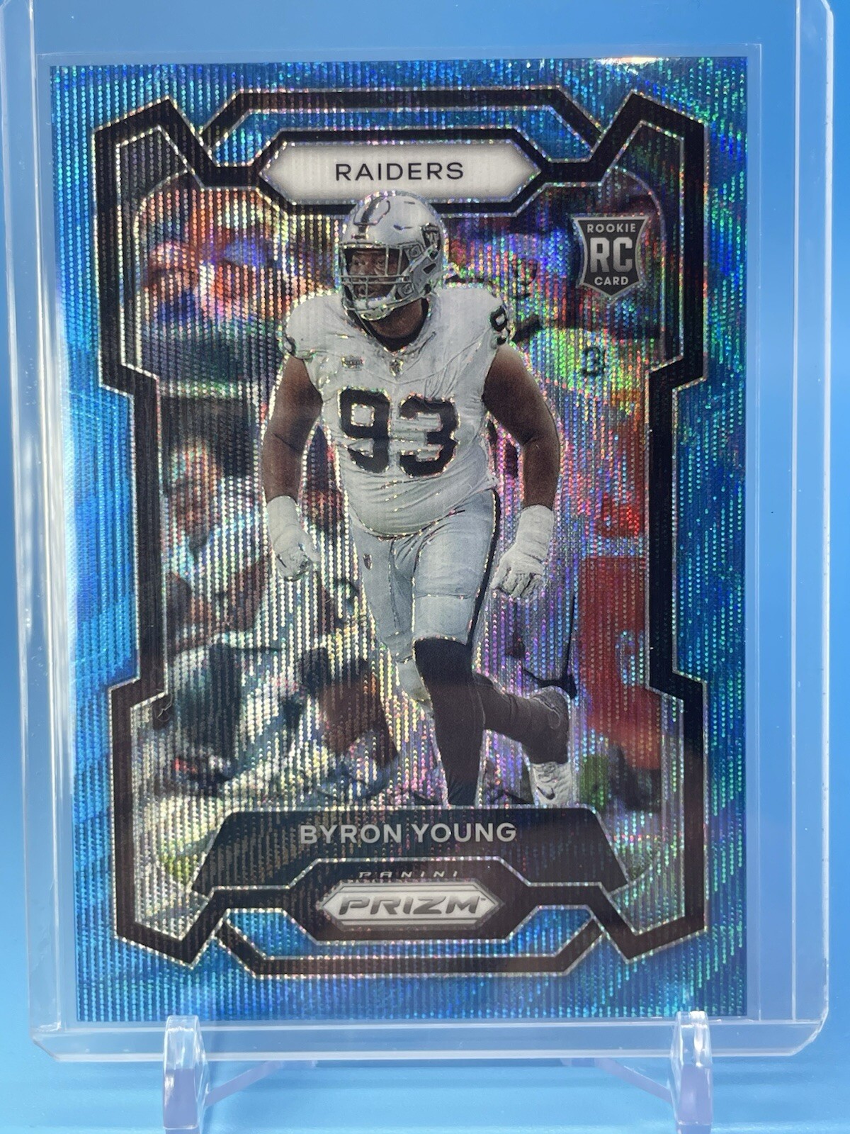 2023 Panini Prizm #355 ~ Byron Young ~ Blue Wave RC #'d /199 ~ Raiders 💥