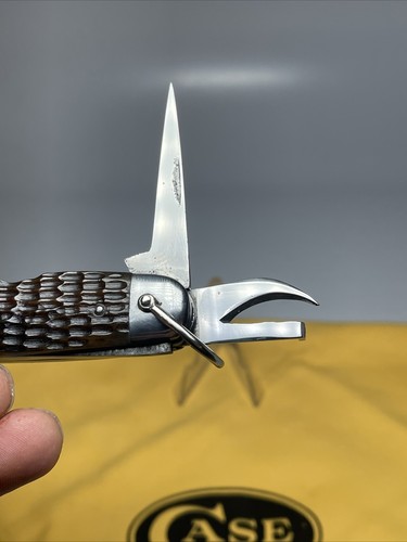 RARE Case Tested XX 1920-1940 Knife 6445R Scout Knife Nice Green Bone - Picture 8 of 12