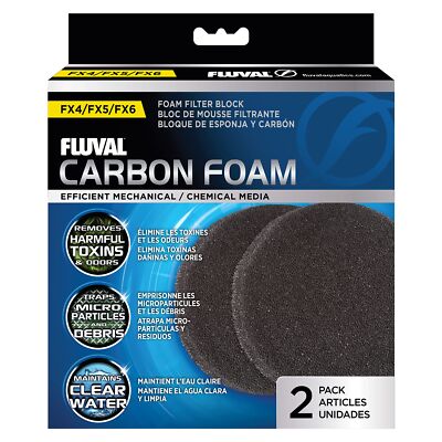 Fluval FX Carbon Foam Filter Pads for FX4 FX5 FX6 Aquarium Canister Filters