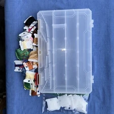 Art Bin Embroidery Organizer Plastic 65 Bobbins Dmc Floss Lot