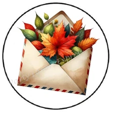 AUTUMN ENVELOPE MAIL ENVELOPE SEALS LABELS STICKERS PARTY FAVORS