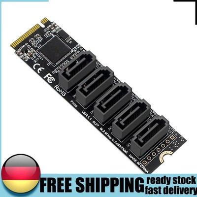 M.2 M-Key PCI Express To SATA 3.0 SSD Adapter Card JMB585 Chipset Converter Card