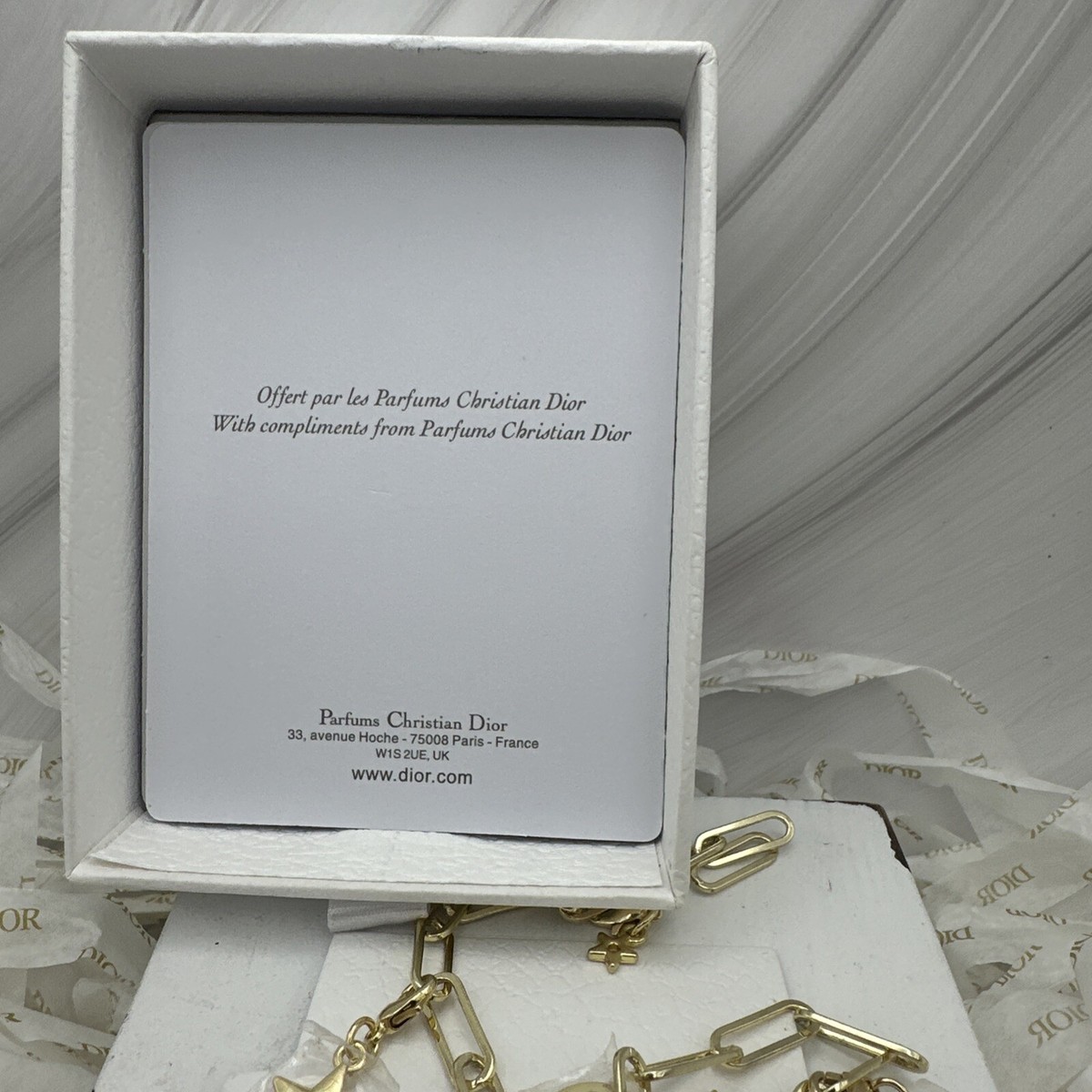 Dior Beauty Gold Phone Charm Bracelet Chain Limited ~ New In Dior Beauty Gold Phone Charm Bracelet Chain Limited ~ New In