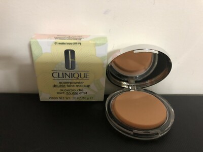 Clinique Superpowder Double Face Makeup 0.35oz #01 Matte Ivory Boxed
