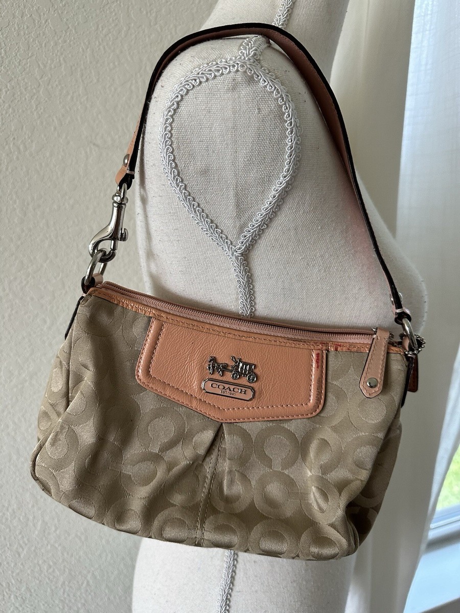 Vintage Y2K Coach Monogram Pink/beige Shoulder Bag Preowned Bratz