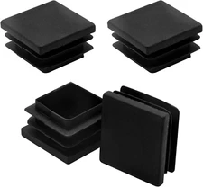 4 Pack 4 Inch Square Plastic Plug, Insert Tubing End Cap for Square Tubing Post,