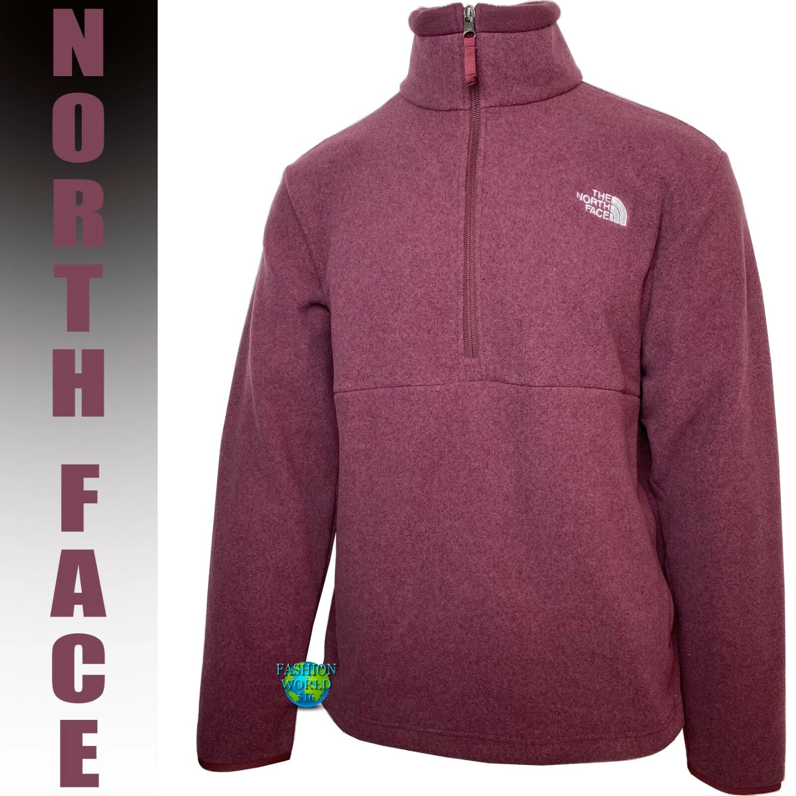 The North Face Campbell 1/2 Zip Fleece Pullover Top Men's Size 2XL Deep Garnet