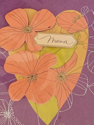Greeting Card& Env ~ Mama's Birthday From All Of Us~ Elegant & Fancy