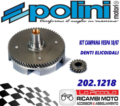 CAMPANA FRIZIONE POLINI RAPPORTI 18-67 ELICOIDALI VESPA 50 SPECIAL