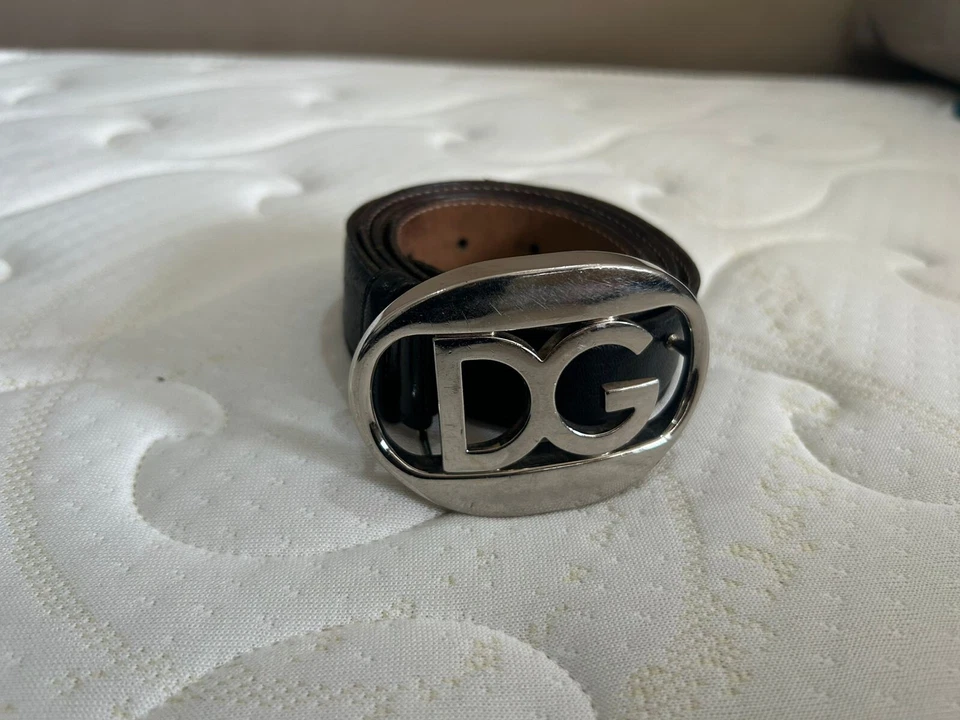 S10# dolce gabbana belt leather black 40 inch for man made in italy - image 4 of 4