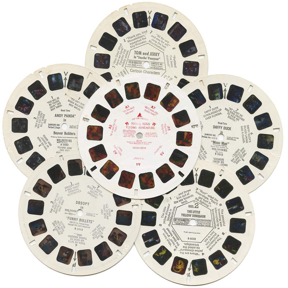 Viewmaster Winnie The Pooh etc. - other Cartoons in 3D - 6 Vintage