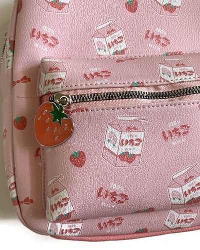 kawaii strawberry milk mini backpack pink hot topic brand new without tag - Picture 7 of 11